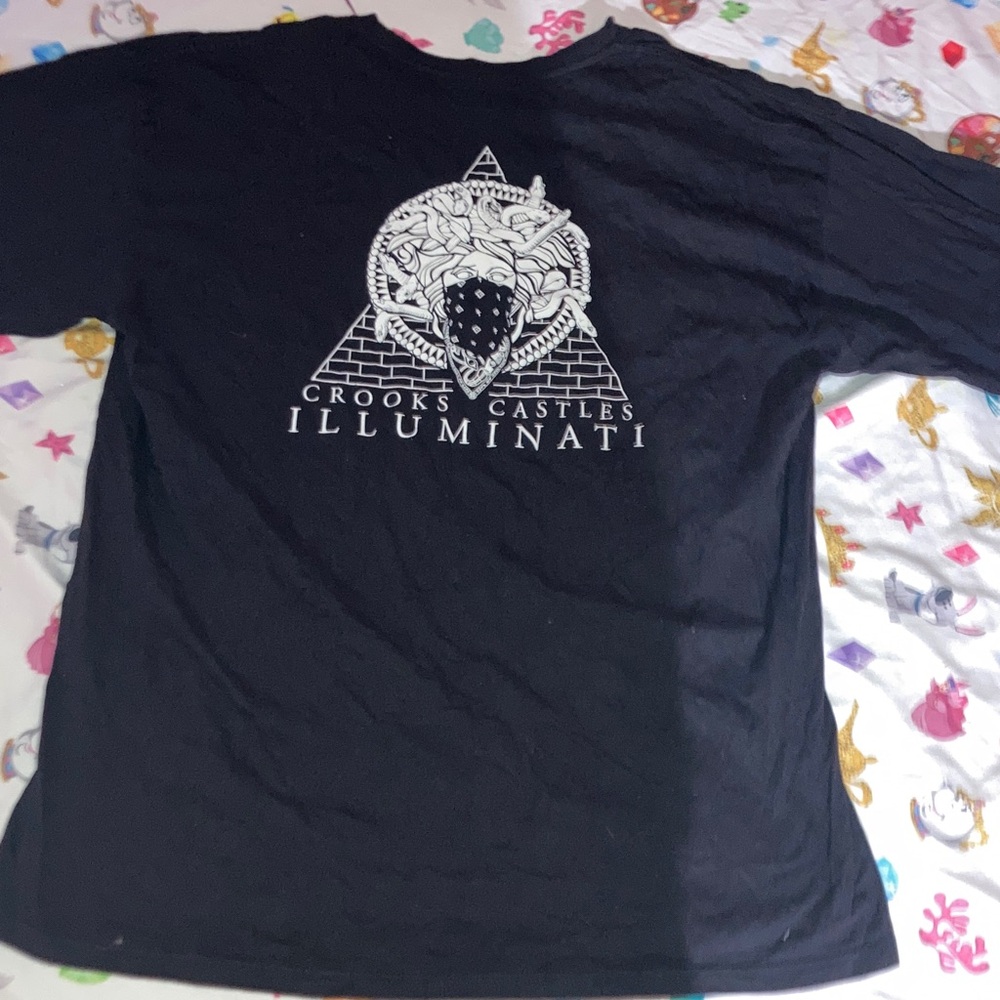Crooks & Castles Black Illuminati Graphic Tee